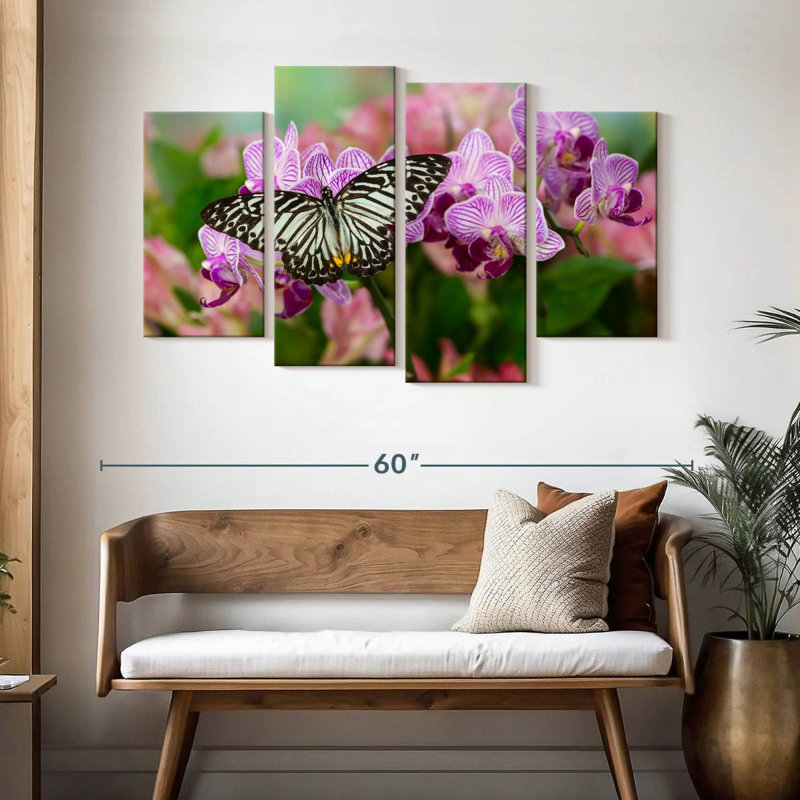Papillon zébré malais Brampt, H 32 po x l 52 po