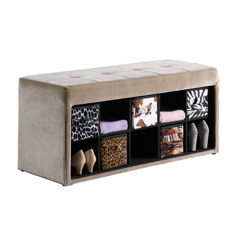 Banc de rangement Danson, Brun pâle