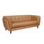 Cuir 3 banc - Cuir, confort avec mousse, revêtement de fondation stable, cadre en bois massif à mémoire de forme confortable