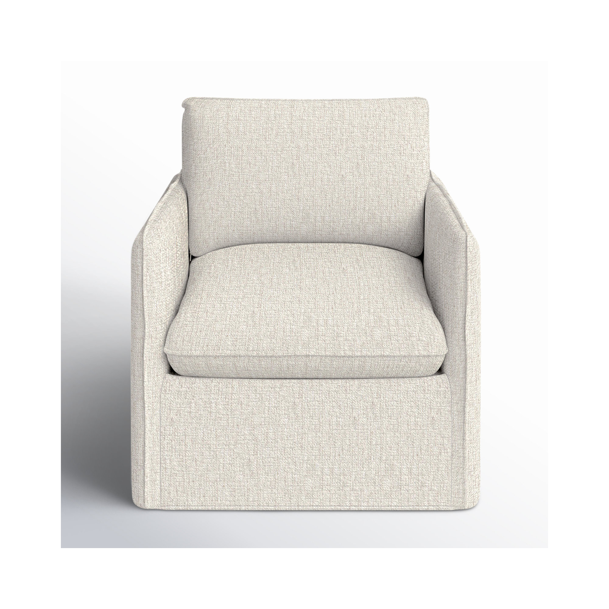 Bellatrix Slipcovered Armchair, Nomad Snow Crypton® Chenille