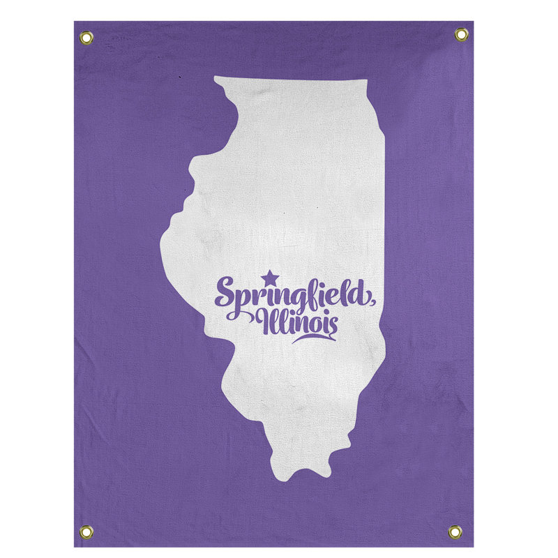 Tapisserie murale springfield illinois, H 36 po x l 26 po, Mauve