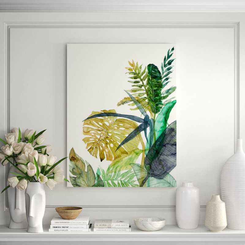 Tropix II Print by Sara Brown, 48" H x 36" W x 1.5" D, Glass Coat