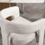 Chaise rembourrée en similicuir avec accoudoirs et dossier plein -1589604103