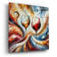«Deux verres de vin abstrait» par Rey Klimt, art mural en verre acrylique, 24 po x 24 po-19081260
