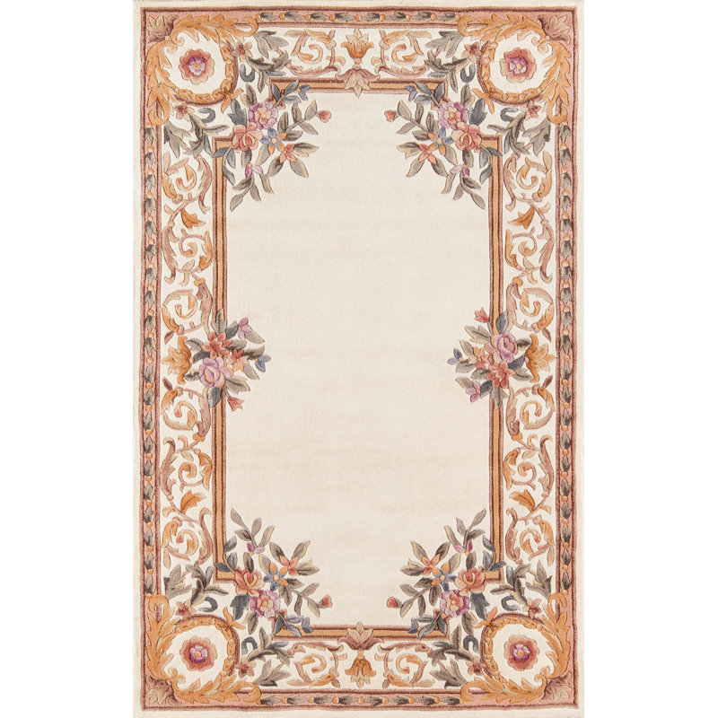 Aizza Wool Floral Indoor Rug, Rectangle 8' x 11'