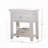 1 Drawer and Open Bottom Shelf Wooden Nightstand in White Finish