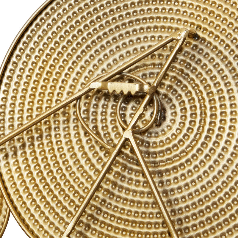 Gold Circular Iron Bohemian Wall Sculpture
