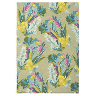 Floral Wool Hand Woven Area Rug