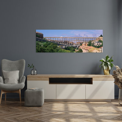 Road Under An Aqueduct, Segovia, Spain Abstract Contemporary Architecture City Wall Art