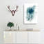 A Blue Jellyfish in Abstract - Wrapped Canvas-55368432