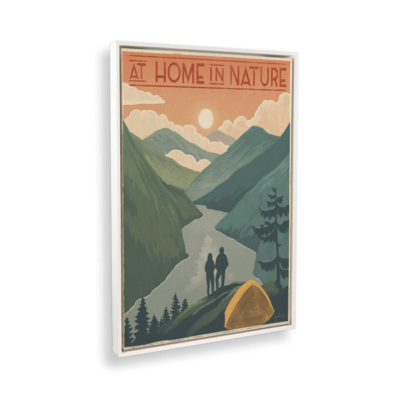 «Back to Nature», reproduction sur toile, Cadre flottant blanc opaque, H 18,75 po x l 12,75 po