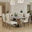 Luxury 64 Inch Faux Marble Dining Room Table With Mirrored U Shaped Base-105529710