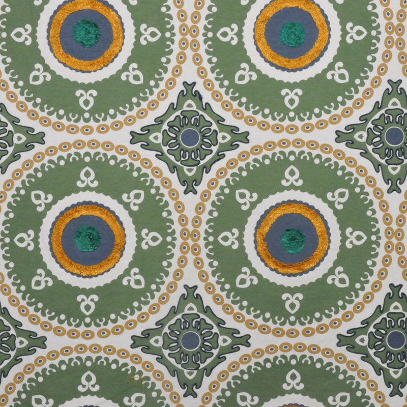 Tissu Allure Medallion, Vert Panna