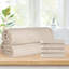 Keshayla Ribbed Cotton Absorbent Heavy 4pc Hand Towel and 2pc Bath Sheet Set-1862066156