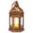 Decorative Candle Lantern, LED Electric Flameless Candle, Plastic LED Holder with Glass, Wall Hanging Indoor Porch Lanterns for Wedding Table Party Farmhouse Indoor Decor, Bronze