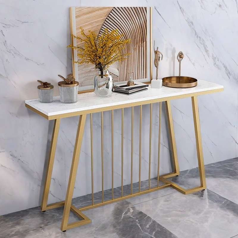 Console Nordic Luxury, H 31,5 po x l 47,2 po x P 11,8 po, Blanc