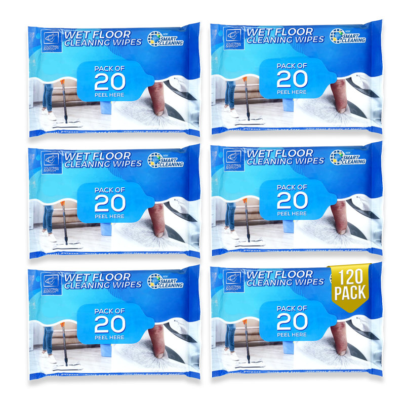 Wet Floor Cleaning Wipes Compatible with Flash Mops- Pack of 120