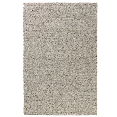 Artisanal Handwoven Boucle Knotted Natural Wool Area Rug