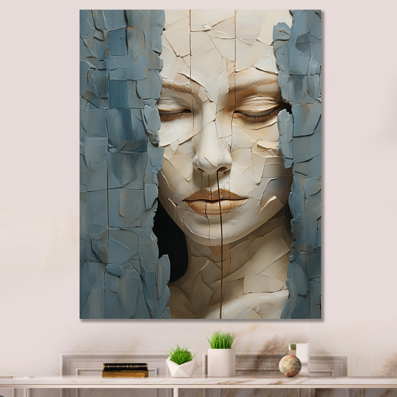 Portrait féminin gracieux III, Toile tendue, H 40 po x l 30 po x P 1,5 po