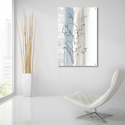 Art mural en verre Ivy Bronx «Laidback Flowers 2» par Chris Paschke