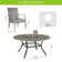 Patio 60" Round Dining Set With Removable Lazy Susan And Umbrella Hole