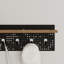 Popy Wall Mounted Floating Shelf with 7 Coat Hanger Hooks-1737378472