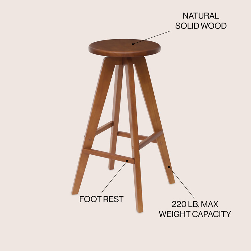 Tabouret de bar 30,5 po Ceren, Tabouret de bar (siège d'une hauteur de 30,5 po), Noyer brun