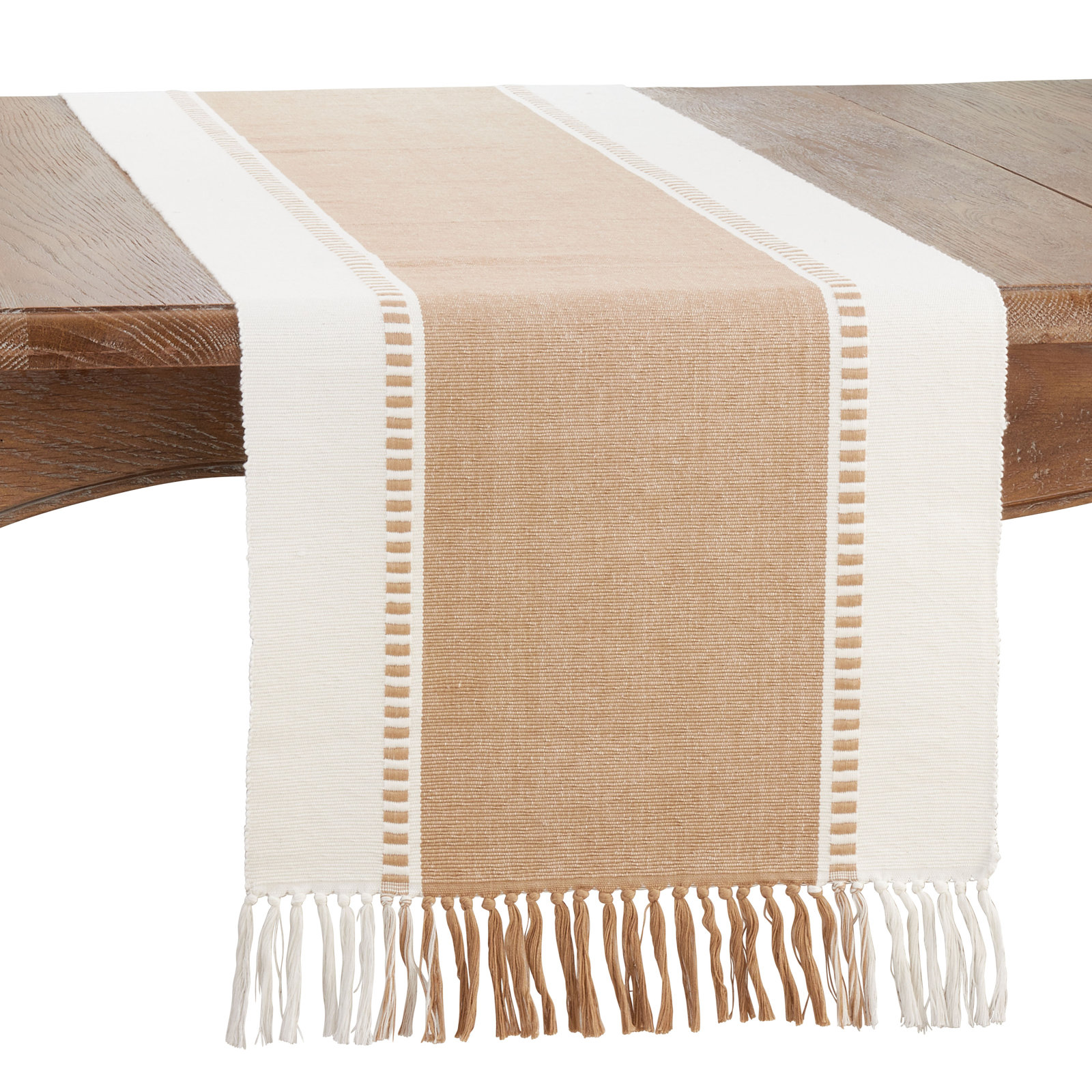 Sonny Collection Geometric Table Runner, Natural
