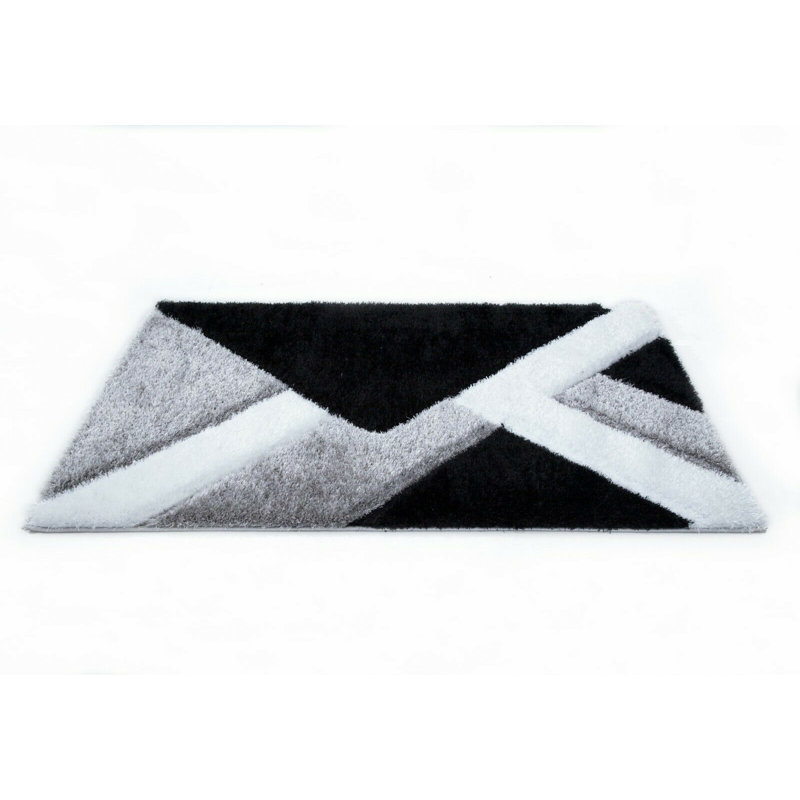 Huebner Geometric Shag Area Rug, Rectangle 60 x 110cm