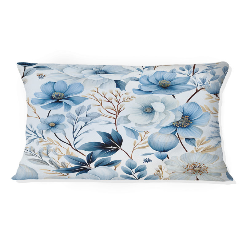 Motif botanique arctique bleu et blanc II - imprimé floral