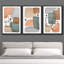 Cadre flottant style Mid-Century, 3 pièces, impression sur toile-79731288-79731290