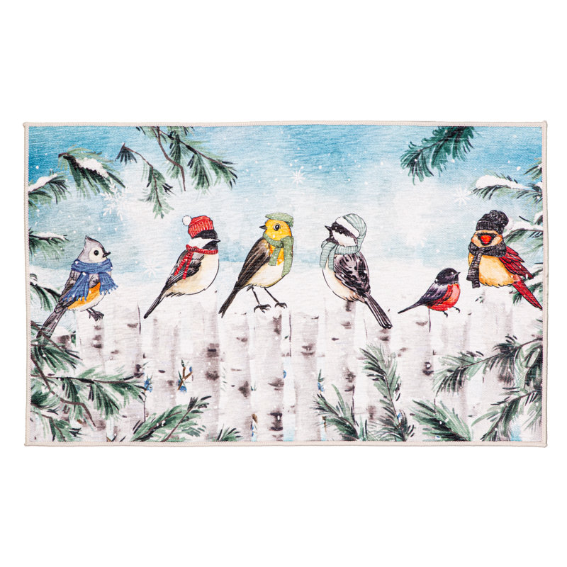 Tapis lavable intérieur / extérieur Birds