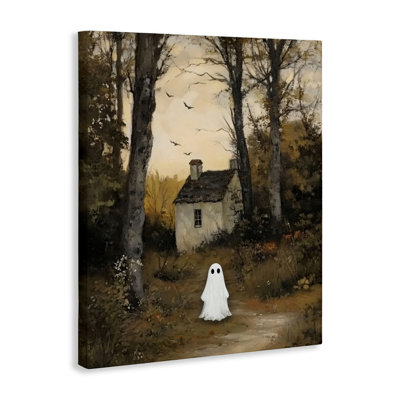 Little Ghost in Cottage Forest Canvas, design by Arlington Prints