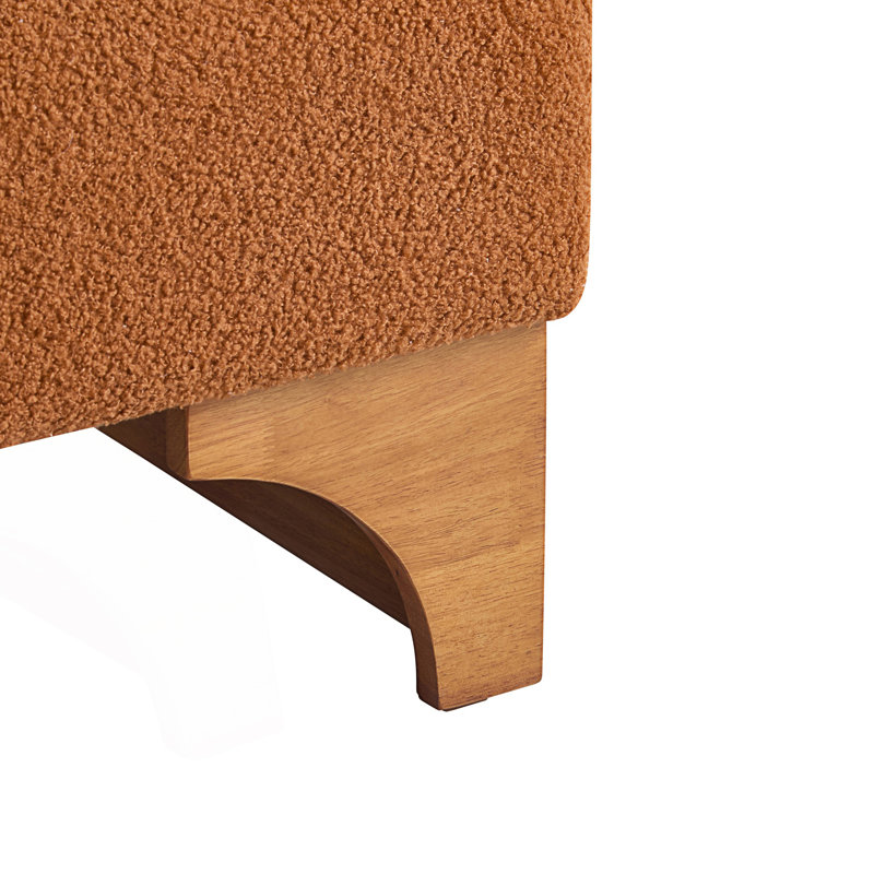 Méridienne Modern Boucle avec structure en bois massif et dossier roulé pour le salon, la chambre à coucher ou le bureau | Revêtement doux et durable