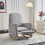 Chaise berçante en tissu avec repose-pieds Teddy-704234845