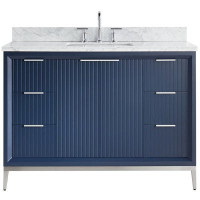 48" Freestanding Standard Single Bathroom Vanity with Top