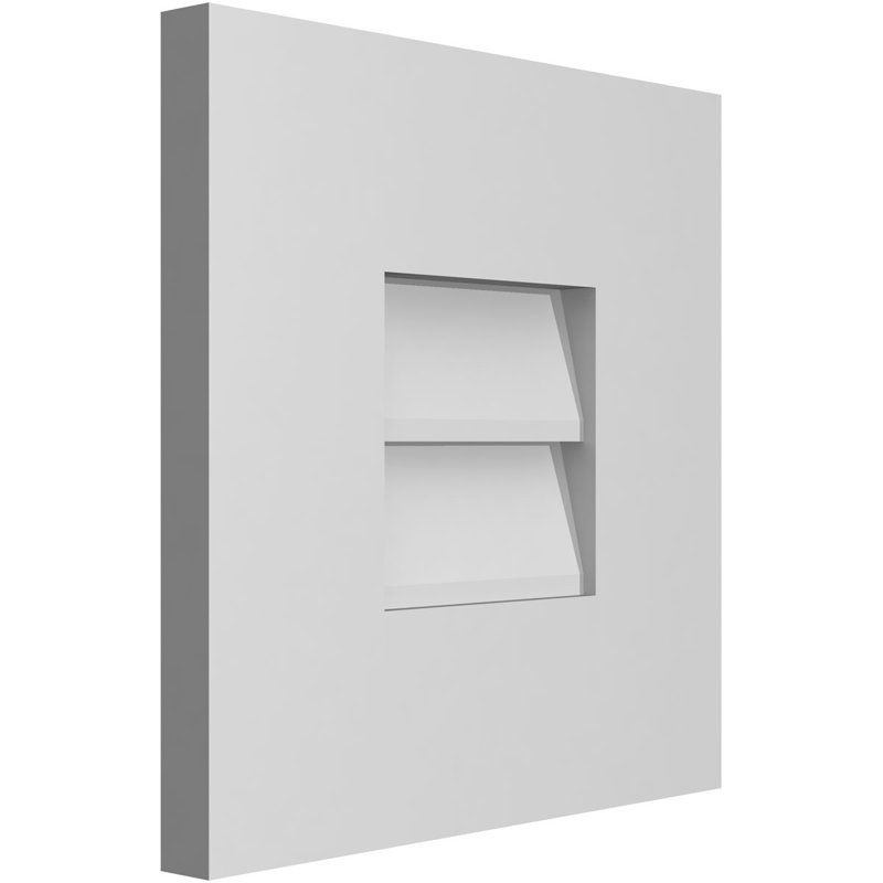 Vent à pignon rectangulaire en uréthane non-fonctionnel, H 12 po x l 12 po x P 1 po