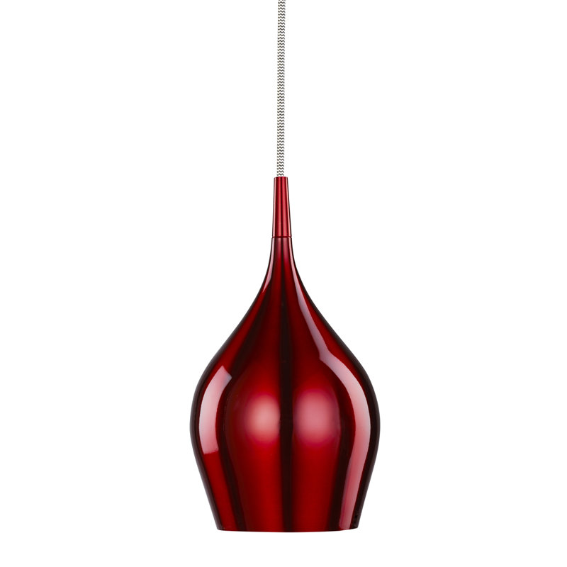 Tori 1 - Light Teardrop Pendant, Red, 142cm H x 12.3cm W x 12.3cm D