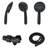 Matte Black Handheld Shower With 7 Spray Settings Head Modes And Hose Kit