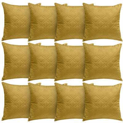 Aspire Homeware Diamond-Pattern Square Velvet Cushion Cover