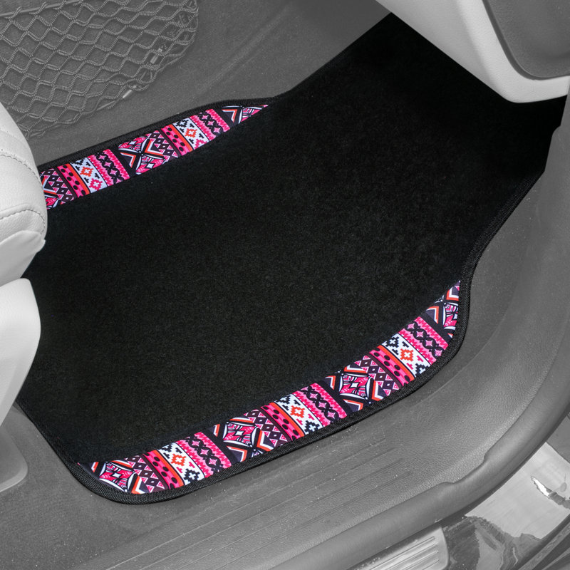 Ensemble de tapis de sol antidérapant à motif écossais Tartan11, Rose