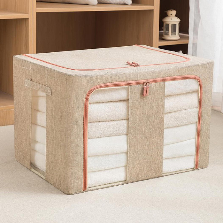 Clothing Storage Fabric Box Rebrilliant Color: Beige