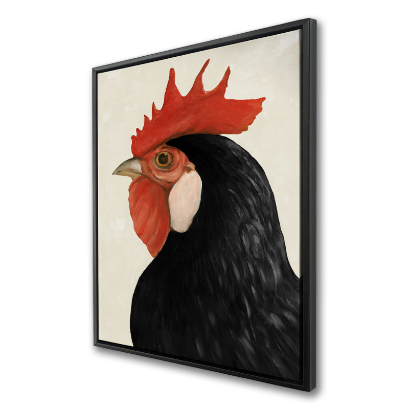 Magnifique toile de poule noire