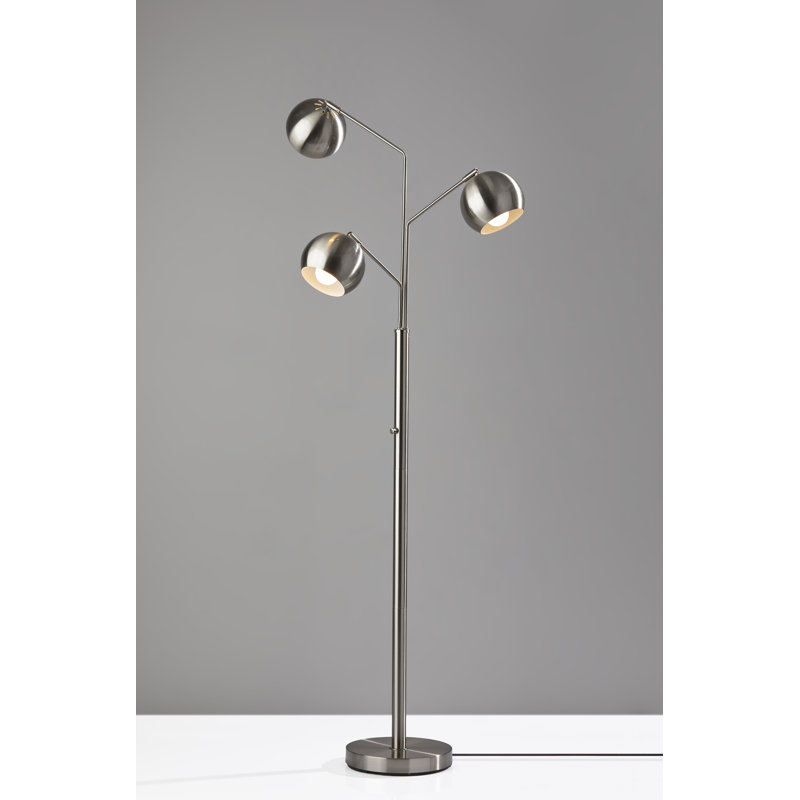 Andrei 68'' Tree Floor Lamp, Brushed Steel, Brushed Steel