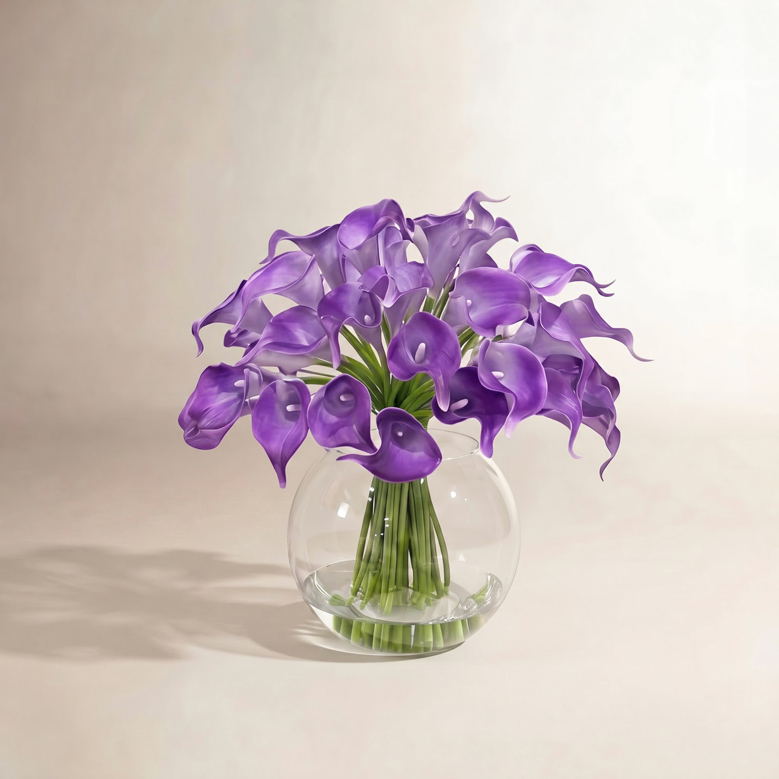Calla Lily Floral Arrangement, Purple