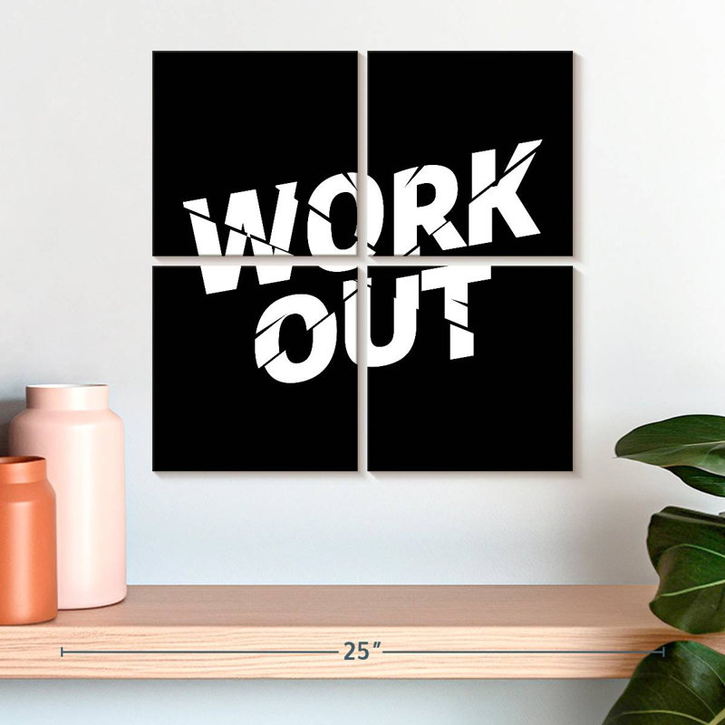 Kema Workout Typography, 18" H x 18" W