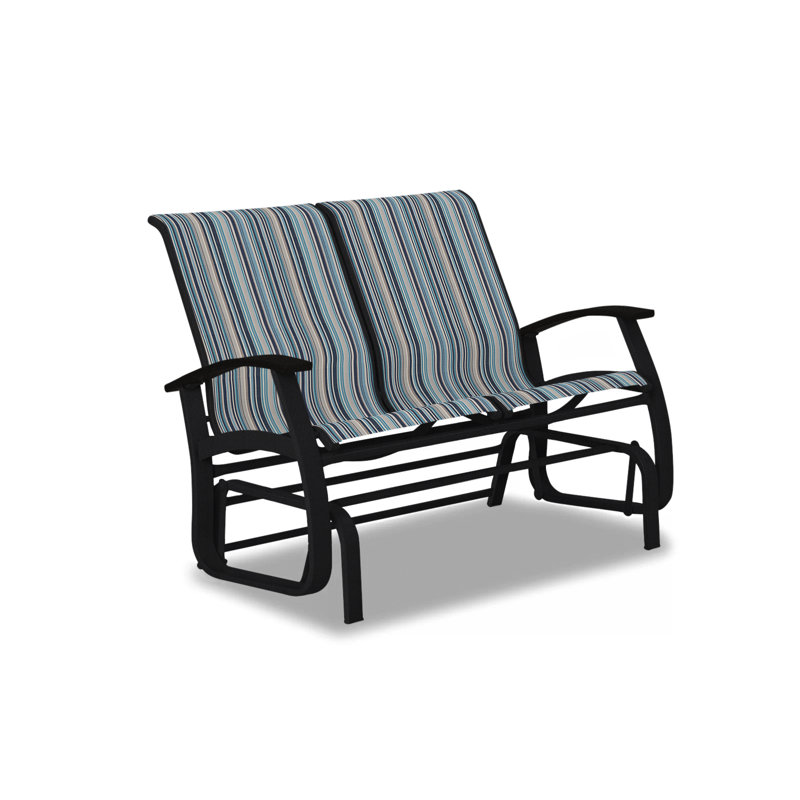 Belle Isle Outdoor Glider, Classic Graphite P30, Textured Snow, Titanium Sunbrella®