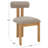 Dellar Boucle Upholstered Back Dining Chair-1200011530