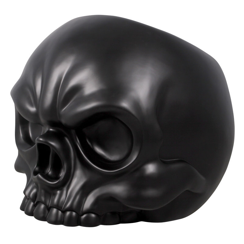 Lost Souls Gothic Skull Sculptural Patio Chair, Black