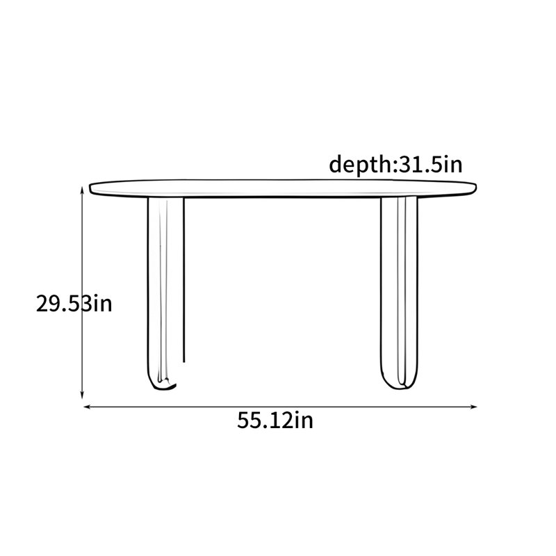 Pagliaro, H 29,53 po x L 55,12 po x l 31,5 po